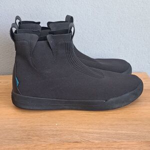 Vessi Weekend Chelsea Men’s 11 Black Waterproof Knit Ankle Boots Casual Shoes